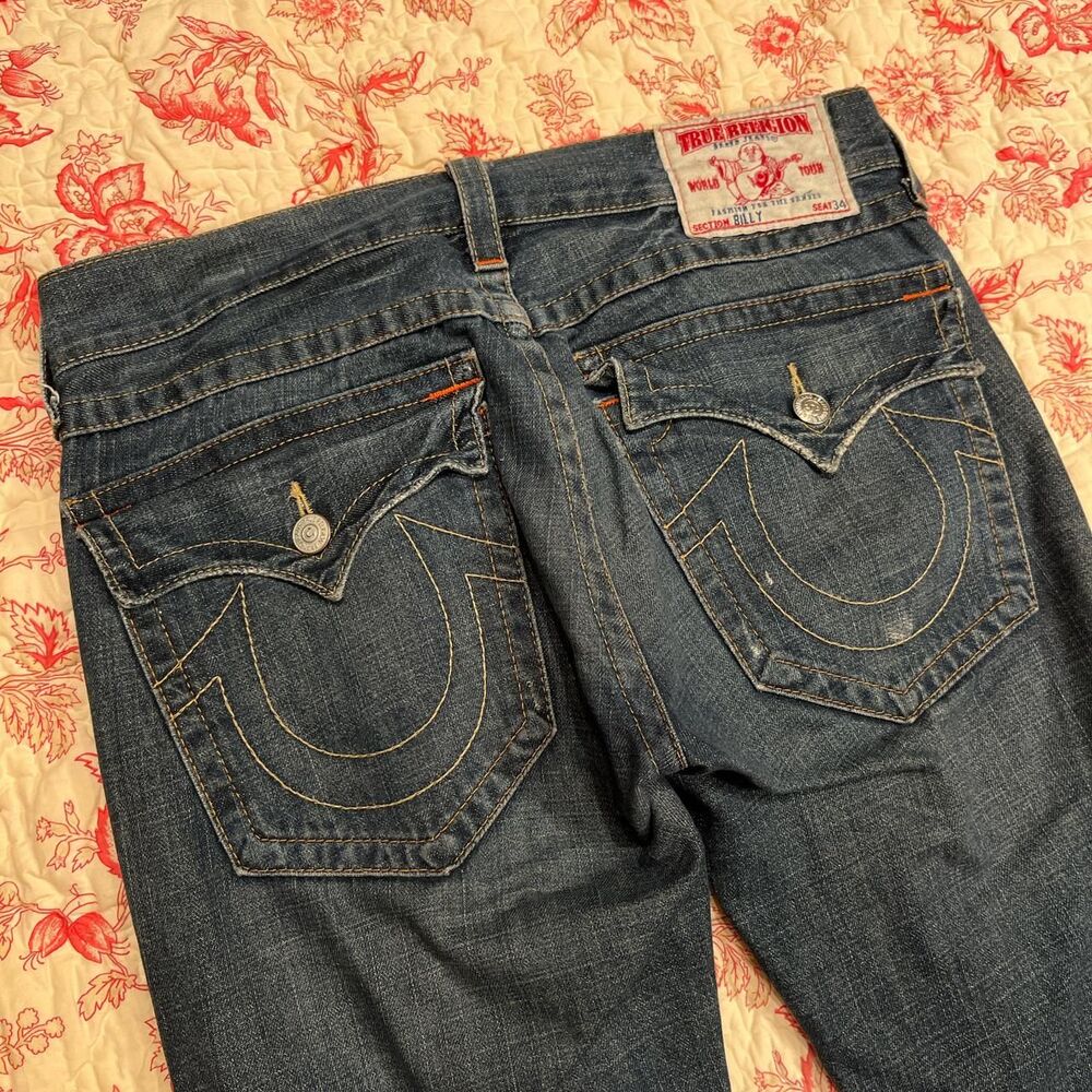 Jnco Men's Navy and Blue Jeans